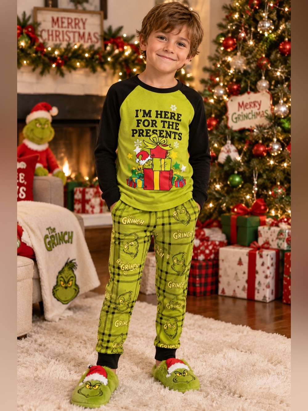 Universal Studios The Grinch Christmas Pajama Set Youth Size 8